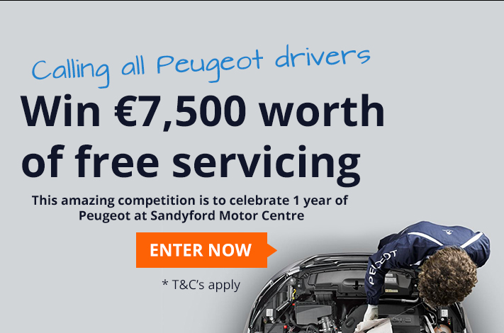€7,500 worth of Peugeot servicing to be won!